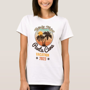 Punta Cana personalize Vacation 2023 Retro 60er T-Shirt