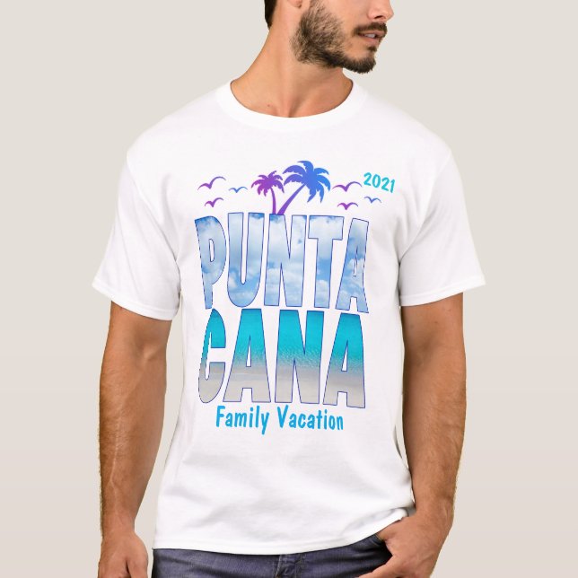 Punta Cana Sommerurlaub Matching T - Shirt (Vorderseite)