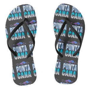 Punta Cana Sommerurlaub Matching T - Shirt Flip Flops