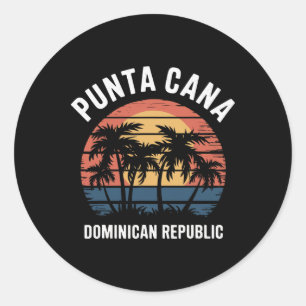 Punta Cana Souvenirs Family Beach Friends Group Va Runder Aufkleber