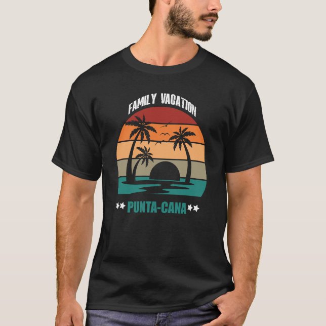 Punta Cana Summer Family Couple Matching Holiday T-Shirt (Vorderseite)