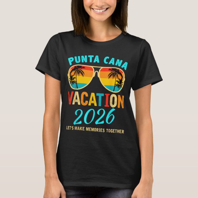Punta Cana Trip 2026 Beach Vacation Summer Hollida T-Shirt (Vorderseite)