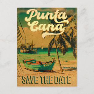 Punta Cana Tropical Wedding Save the Dates Postcar Postkarte