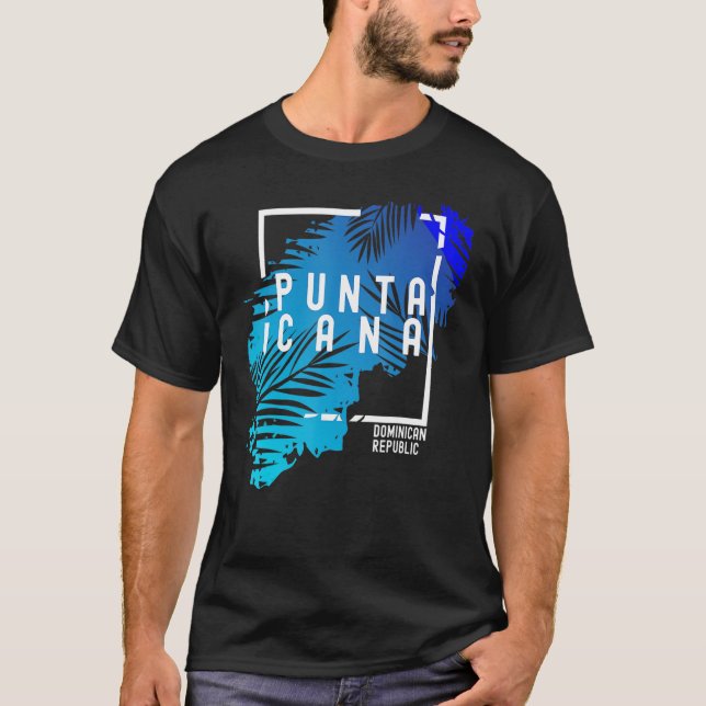 Punta Cana Urlaub Punta Cana Souvenirs Dominikaner T-Shirt (Vorderseite)