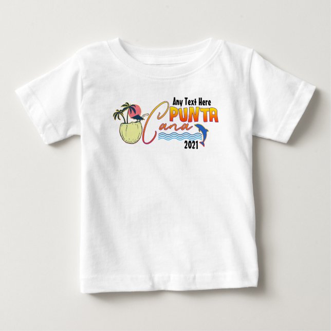 Punta Cana Vacation Beach Family - Anpassung der T Baby T-shirt (Vorderseite)