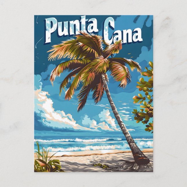 Punta Cana Vintag Postkarte (Vorderseite)