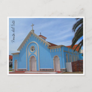 punta del este blaue Kirche Postkarte