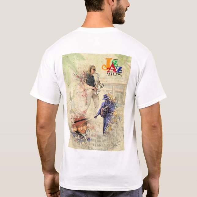 Punta Gorda 2016 Wein u. Jazz-Plakatentwurf T-Shirt (Rückseite)