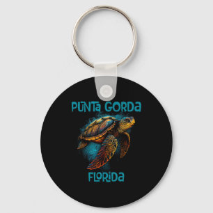 Punta Gorda Florida Fl Retro Vintage Strand Meeres Schlüsselanhänger