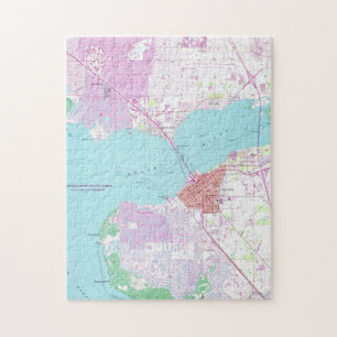 Punta Gorda & Port Charlotte Florida Karte (1957) Puzzle