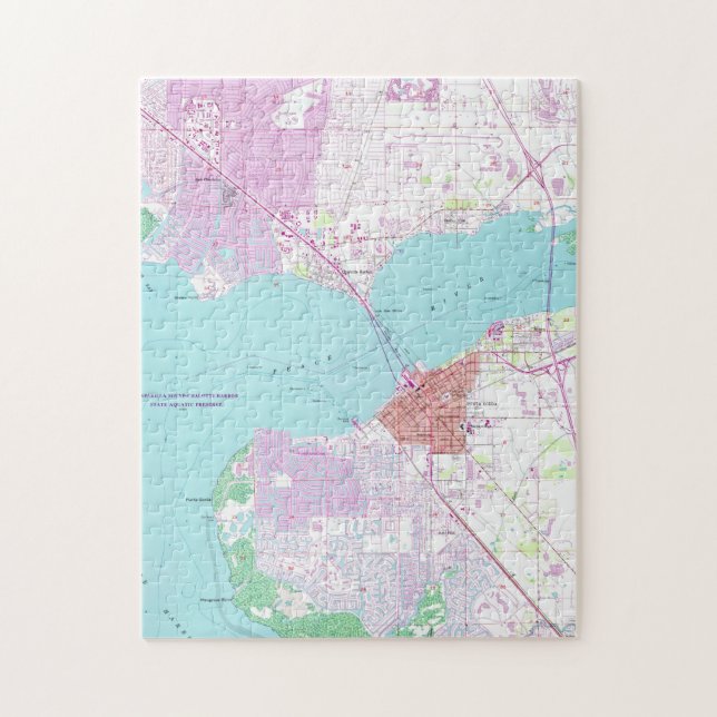 Punta Gorda u. Hafen Charlotte Florida Map (1957) Puzzle (Vertikal)