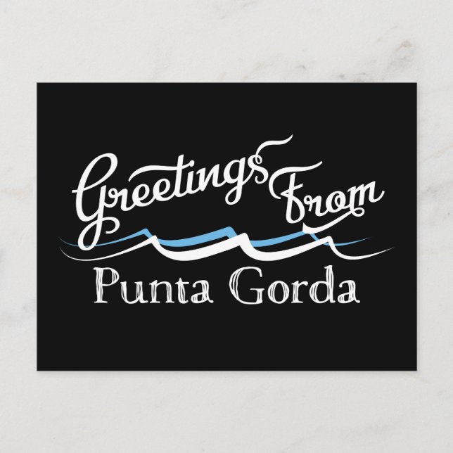 Punta Gorda Wasserwaves Postkarte (Vorderseite)