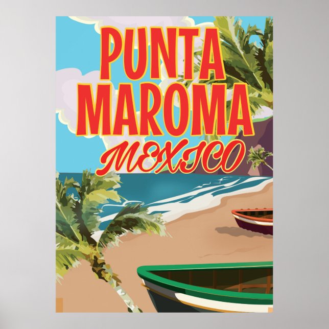 Punta Maroma Beach Mexico Reiseplakat Poster (Vorne)