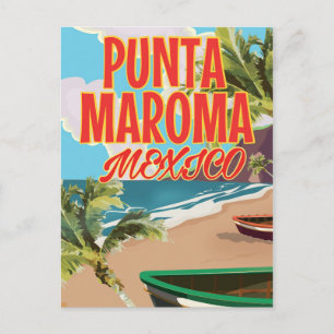 Punta Maroma Beach Mexiko Reiseplakat Postkarte