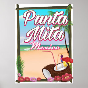 Punta Mita, Mexiko Strand Reiseplakat Poster