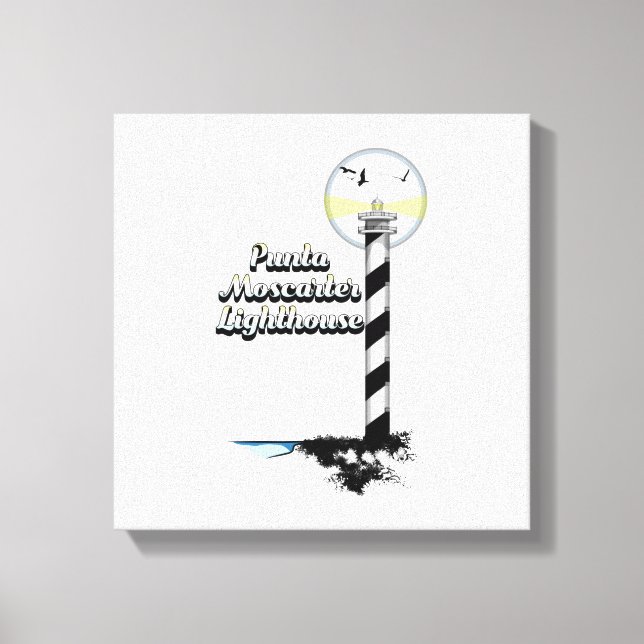 Punta Moscarter Lighthouse Leinwanddruck (Vorderseite)