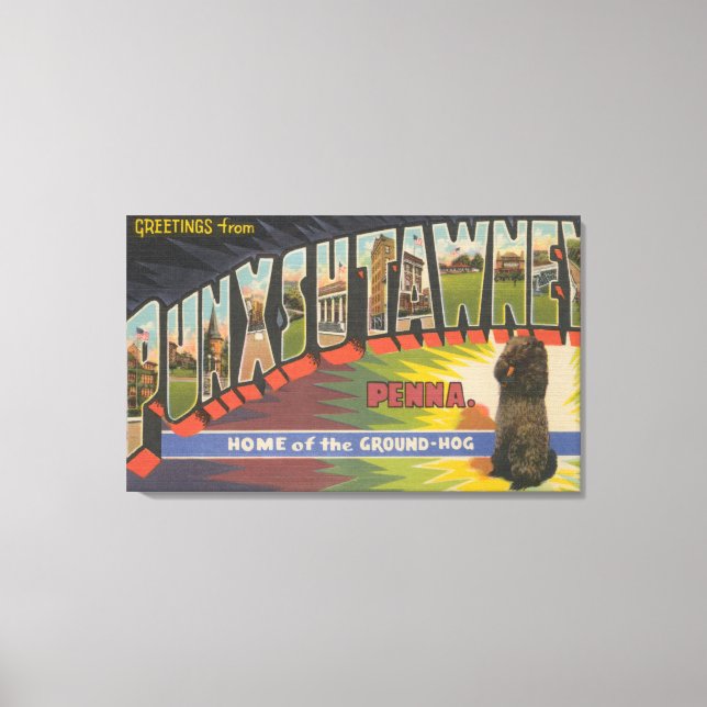 Punxsutawney, Pennsylvania (Groundhog) Leinwanddruck (Vorderseite)