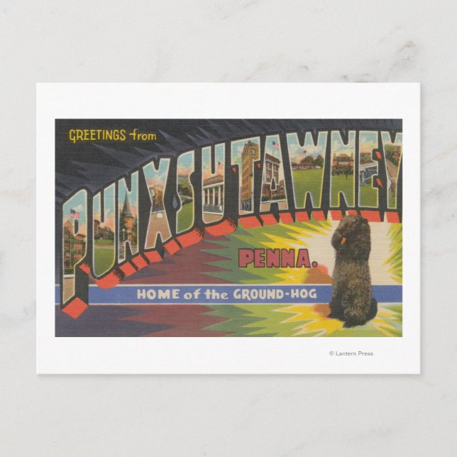 Punxsutawney, Pennsylvania (Groundhog) Postkarte (Vorderseite)