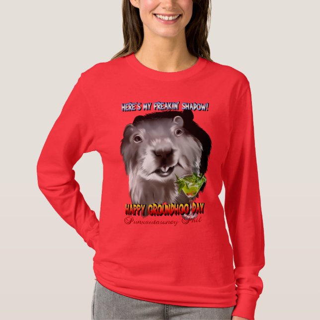 Punxsutawney Phils Schatten-Shirt T-Shirt (Vorderseite)