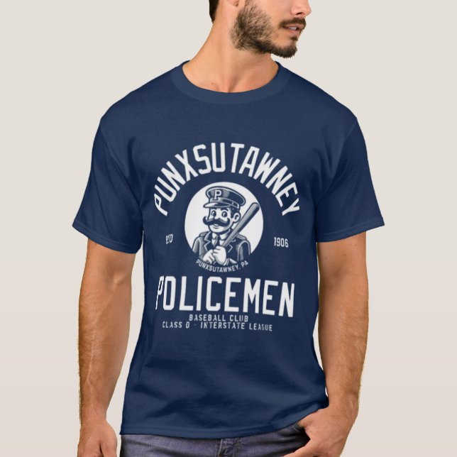 Punxsutawney-Polizisten Baseball - 1906 T-Shirt (Vorderseite)