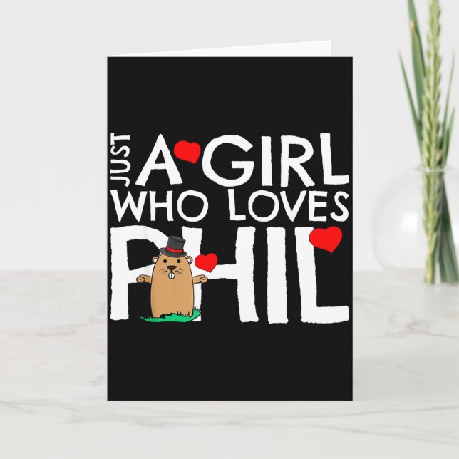 Punxsy Phils Cute Groundhog Day February 2 Design  Karte (Vorderseite)