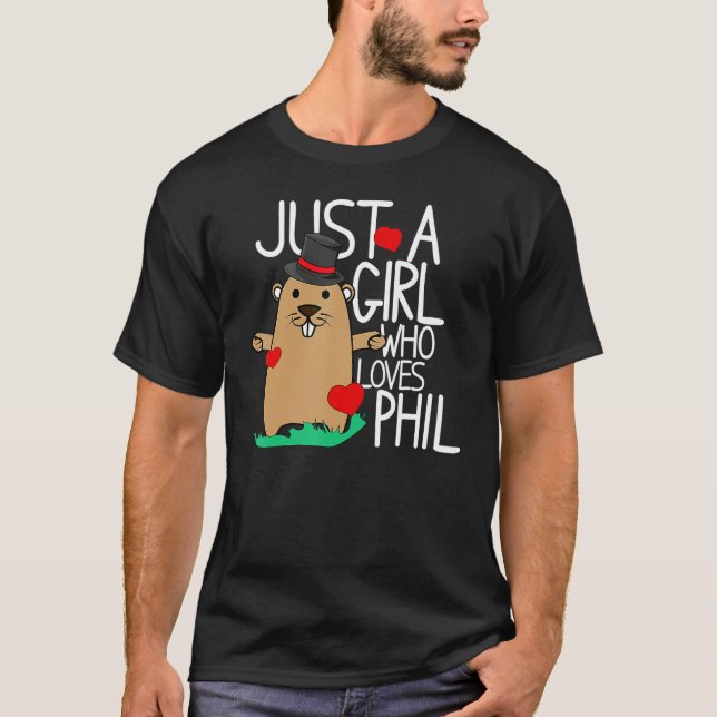 Punxsy Phil's Cute Groundhog Day Holiday Design fo T-Shirt (Vorderseite)