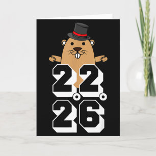 Punxsy Phils Süßer Groundhog Day 2. Feb 2026 Feier Karte