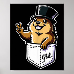 Punxy Phils Süßer Tag des Murmeltieres Taschendesi Poster