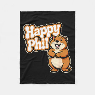 Punxy Phils süßes Murmeltiertag-Kostüm 2. Februar Fleecedecke