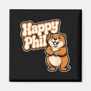 Punxy Phils süßes Murmeltiertag-Kostüm 2. Februar Magnet