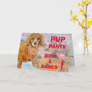 PUP BIRTHDAY PARTY GREETCARD KARTE