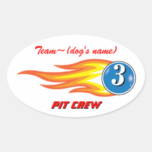 Pup Cup Classic_Team "Dog's Name"_Pit Crew benutze Ovaler Aufkleber