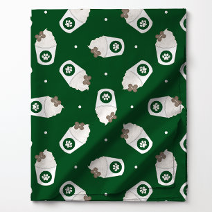Pup Cups Polka Dot auf Green Stoff