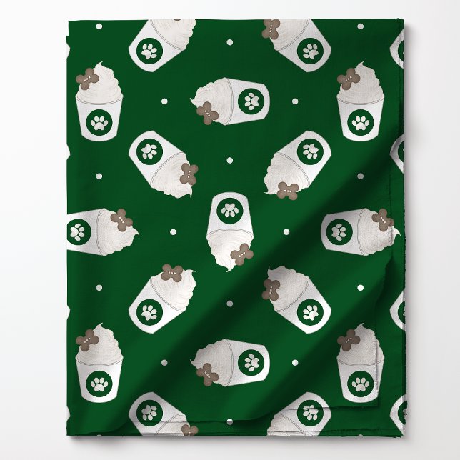 Pup Cups Polka Dot auf Green Stoff (Von Creator hochgeladen)