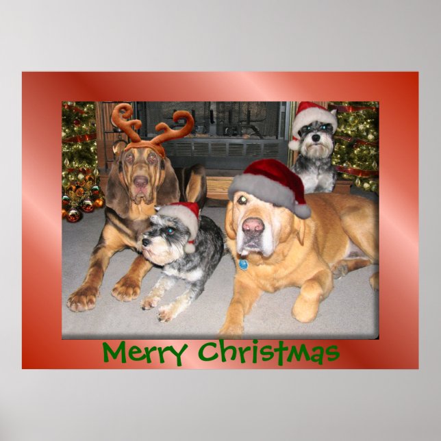 Pup Frohe Weihnachtsgebäck Poster (Vorne)