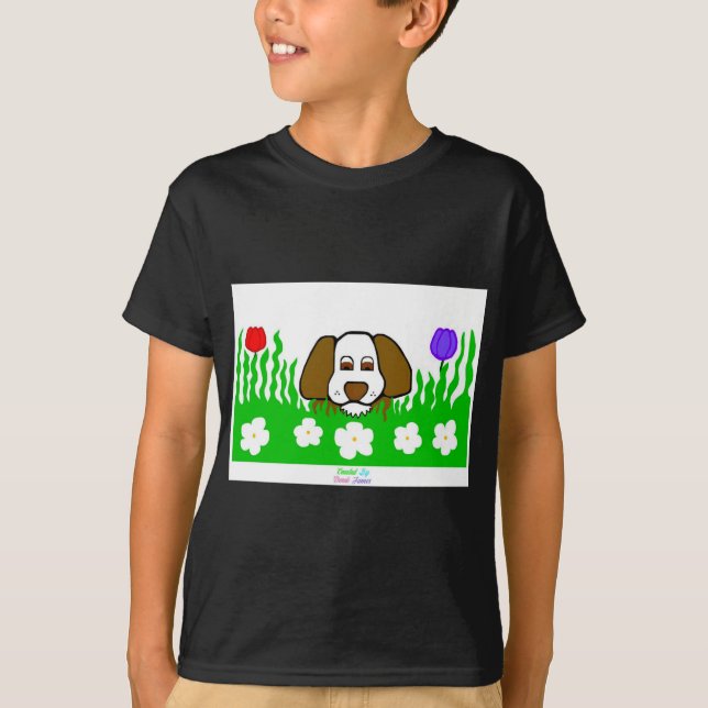Pup N Play Boys Black Basic T Shirt (Vorderseite)