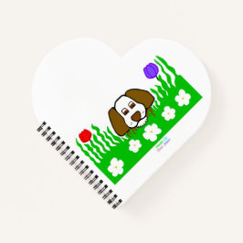Pup N Play Heart Shaped Spiral Notebook Notizbuch