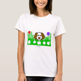 Pup N Play Women's White Basic T Shirt