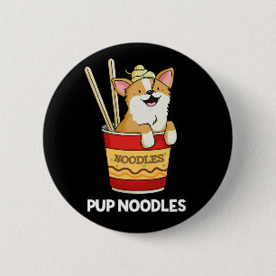 Pup Noodles Funny Cup Noodles Puff Dark BG Button
