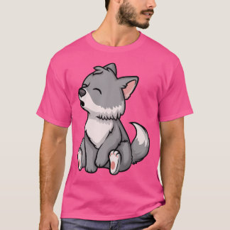 Pup Whelp Wolf Anime Chibi Kawaii Japanischer Funn T-Shirt
