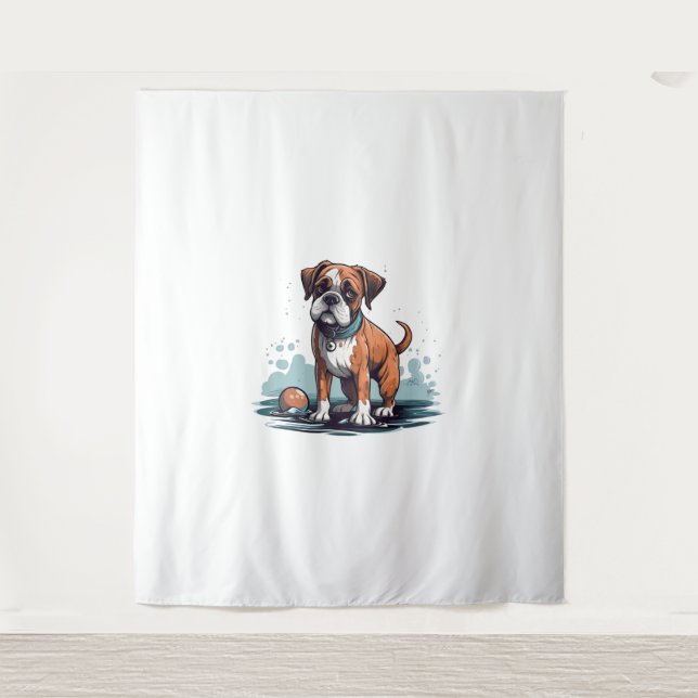 PupArt Design Boxer Briefs - Funny Dog Graphic Wandteppich (Vorderseite)