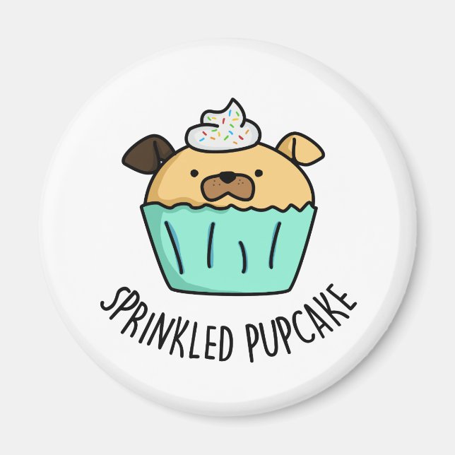 Pupcake Puppy Cupcake Puppe Magnet (Vorne)