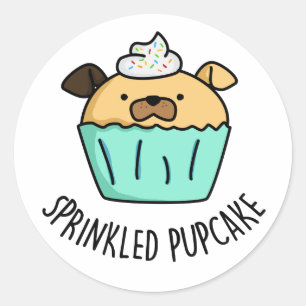 Pupcake Puppy Cupcake Puppe Runder Aufkleber
