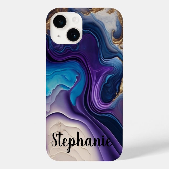 Pupillemann Rose Gold Name Script Case-Mate iPhone Hülle (Rückseite)