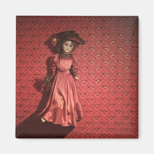 Puppe an der Wand Magnet