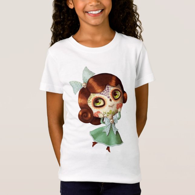 Puppe Dia de Los Muertos Vintage T-Shirt (Vorderseite)