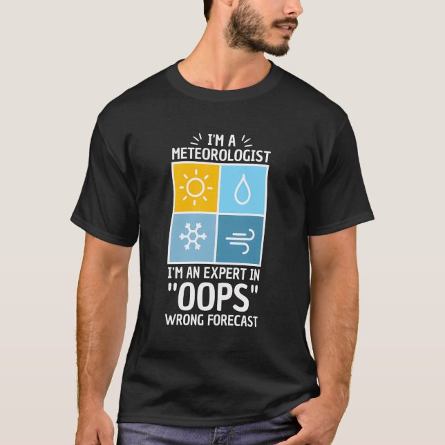 Puppe für Meteorologen Oops falsche Prognose T-Shirt (Vorderseite)