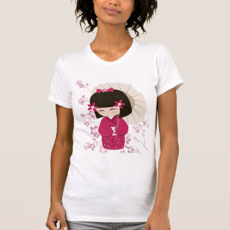 Puppe Kirschblütes Kokeshi T-Shirt