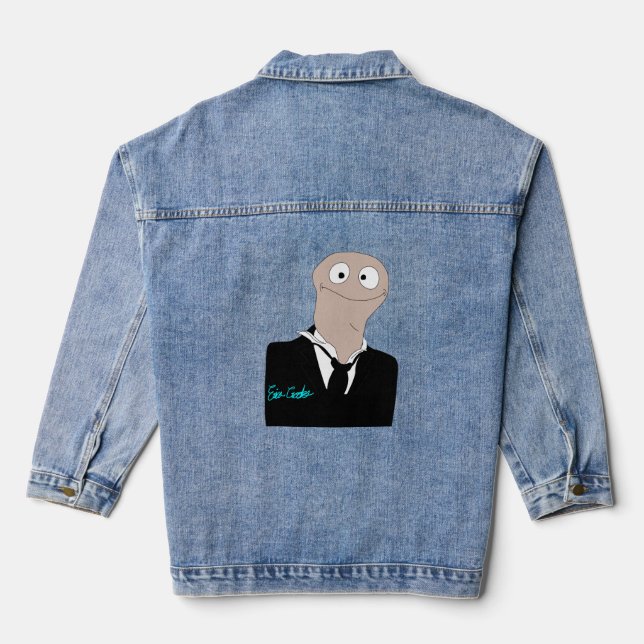 Puppe schaut dich an jeansjacke (Rückseite)