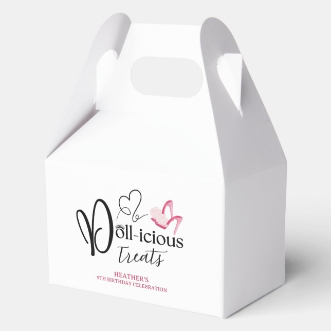 Puppen-köstliche Leckereien Gefälligkeitsbox Geschenkschachtel (Rückseite)